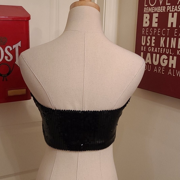 SAMPLE Say What Black Sequin Corset - Picture 6 of 10